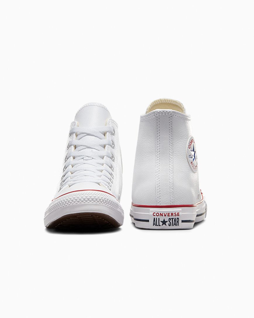 Women's Converse Chuck Taylor All Star Leather High Top Shoes White | AU E1059B